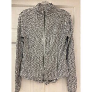 Fila Womens Grey Full-Zip Athletic Performance Running Jacket S